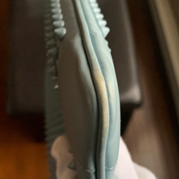 Auth CHRISTIAN LOUBOUTIN Purse LOUBIPOSH Spiked Crossbody Shoulder Bag Blue - Picture 9 of 13